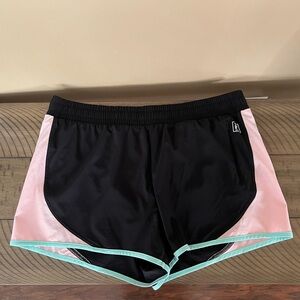 Women's Fila Athletic Running Shorts. Size Large Pink And Black